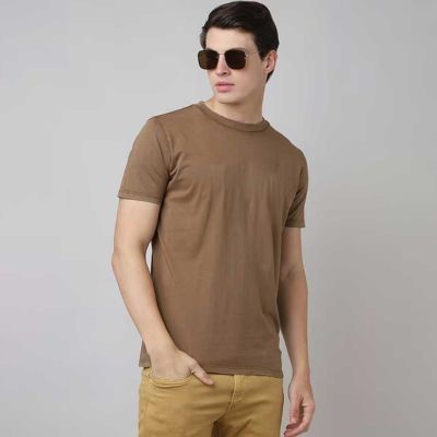 Classic Logo Cotton T-Shirt for Men - 100% Combed Cotton, Regular Fit, Front Chest Logo Print Manufacturers, Suppliers, Exporters in Delhi