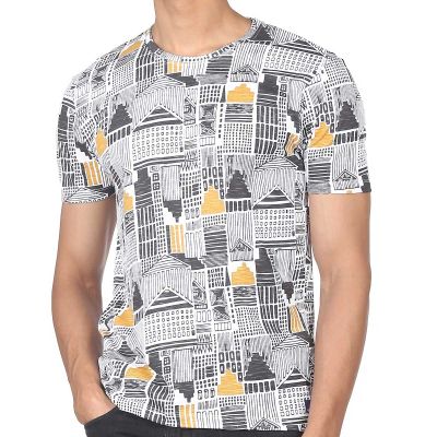 Cotton All-Over Print T-Shirt - 100% Cotton, Regular Fit, Trendy Crew Neck Manufacturers, Suppliers, Exporters in Delhi