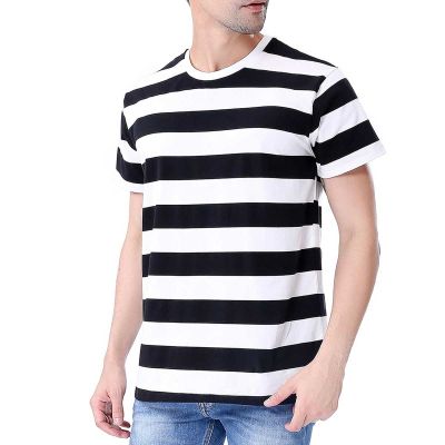 Cotton Striped T-Shirt - 100% Cotton, Regular Fit, Crew Neck Manufacturers, Suppliers, Exporters in Delhi
