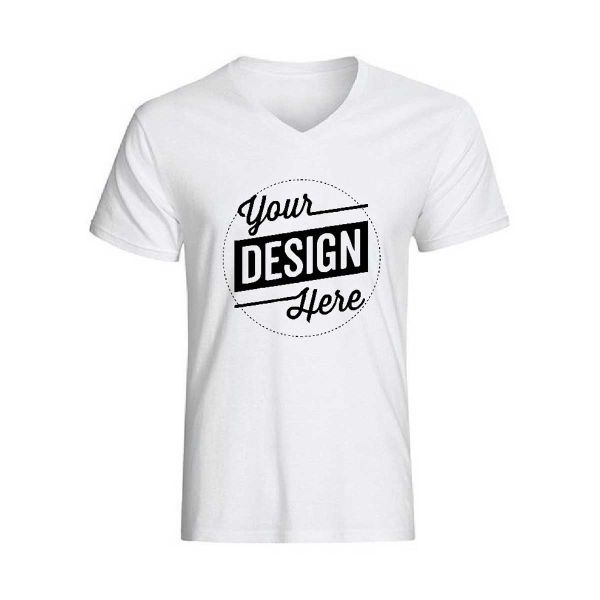 Custom V-Neck T-Shirt for Men & Women - Soft Cotton-Lycra Blend, Personalized Designs, Comfortable Fit, Various Colors & Sizes Manufacturers  in Delhi