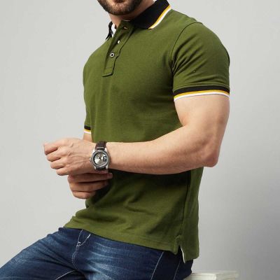 Fashion Collar T-Shirt | 100% Cotton | Slim Fit | Stand-Up Collar | S-3XL Manufacturers, Suppliers, Exporters in Delhi