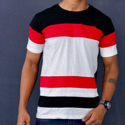 Fashion-Forward Half Sleeve Color Block T-Shirt for Men - Sizes S to 3XL Manufacturers, Suppliers, Exporters in Delhi