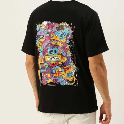 Graphic Print Cotton T-Shirt - Soft and Breathable Fabric with Bold Chest Design for Casual Outings (Sizes S to XXL) Manufacturers, Suppliers, Exporters in Badr