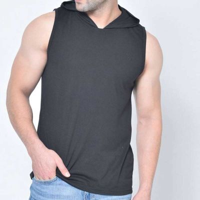 Hooded Gym T-Shirt - 95% Polyester, 5% Spandex, Comfortable Regular Fit Manufacturers, Suppliers, Exporters in Delhi