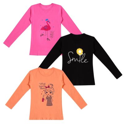 Long Sleeve Girls’ Cotton T-Shirt – Soft and Comfortable for Cooler Weather Manufacturers, Suppliers, Exporters in Delhi