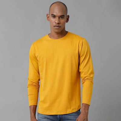 Long Sleeve Round Neck T-Shirt | 100% Cotton, 180 GSM | Regular Fit | Black, Grey, White, Deep Blue | XS-XL Manufacturers, Suppliers, Exporters in Delhi