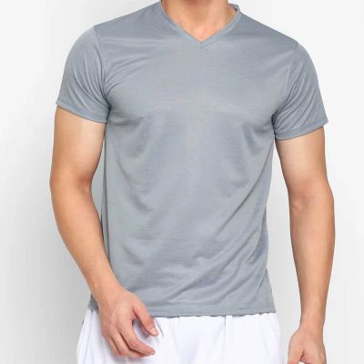 Mens Polyester V-Neck T-Shirt – Slim Fit, Lightweight, and Moisture-Wicking for Activewear Manufacturers, Suppliers, Exporters in Delhi