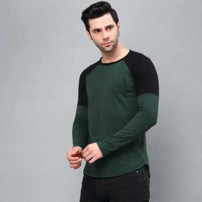 Mens Raglan Full Sleeve T-Shirt – Stretchable, Breathable Cotton-Poly Blend for Active Wear Manufacturers, Suppliers, Exporters in Delhi