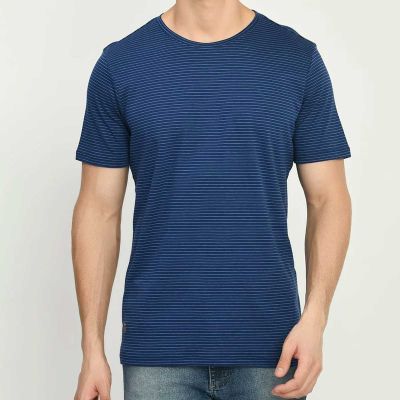 Mens Regular Fit Striped Half Sleeve T-Shirt - 100% Cotton Manufacturers, Suppliers, Exporters in Delhi