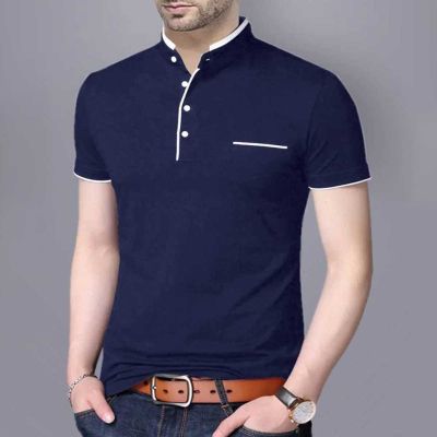 Mens Slim Fit Cotton Blend Polo T-Shirt - Moisture-Wicking, Sizes S-2XL Manufacturers, Suppliers, Exporters in Delhi