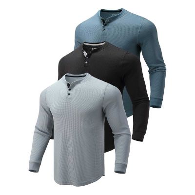 Mens Waffle Knit Thermal Henley T-Shirt - Comfortable Fit, Ideal for Layering Under Jackets Manufacturers, Suppliers, Exporters in Delhi