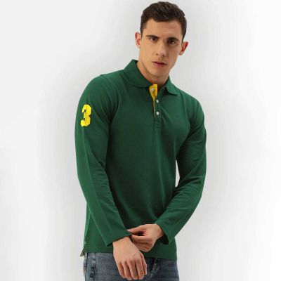 Mens Polo Full Sleeve T-Shirt – Slim Fit, Stylish Cotton-Poly Blend for Smart Casual Wear Manufacturers, Suppliers, Exporters in Delhi