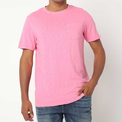 Pocket Casual T-Shirt for Men - 100% Cotton, Regular Fit with Crew Neck and Chest Pocket Manufacturers, Suppliers, Exporters in Delhi