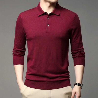 Regular Fit Long Sleeve Collar T-Shirt for Men - Wrinkle-Resistant, Sizes S-3XL Manufacturers, Suppliers, Exporters in Delhi