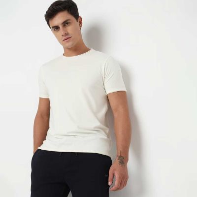 Slim Fit Crewneck T-Shirt | Stretchable Cotton Blend for Casual Wear Manufacturers, Suppliers, Exporters in Delhi