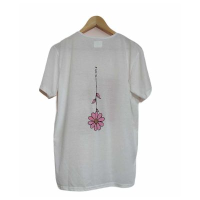 Slim Fit Floral Pattern T-Shirt – Hand-Painted Design on Soft Cotton-Poly Blend Manufacturers, Suppliers, Exporters in Delhi