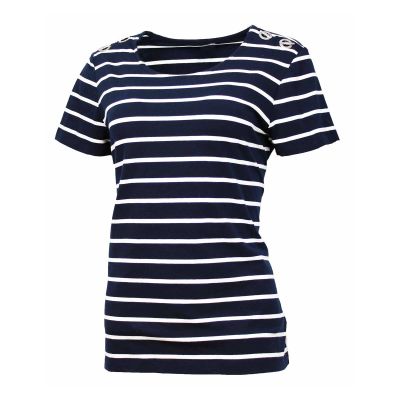 Striped Ladies’ T-Shirt - Regular Fit Crew Neck in 100% Cotton, Lightweight Fabric with Trendy Patterns (XS to XL) Manufacturers, Suppliers, Exporters in Delhi