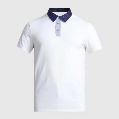 Stylish Contrast Collar Polo | Slim Fit | Black with White Collar | Cotton-Polyester Blend | S-XXL Manufacturers, Suppliers, Exporters in Delhi
