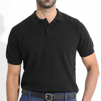 Textured Cotton Polo T-Shirt | Stylish Semi-Formal & Casual Wear Manufacturers, Suppliers, Exporters in Delhi