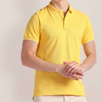 Tipped Cotton Polo T-Shirt | Slim Fit with Contrast Detailing Manufacturers, Suppliers, Exporters in Delhi