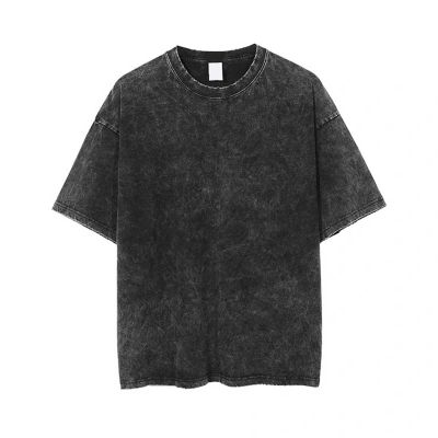 Vintage Wash T-Shirt - Pre-Shrunk Cotton Crew Neck with Faded Black, Blue, and Red for a Classic Retro Look (Sizes S-XXL) Manufacturers, Suppliers, Exporters in Delhi