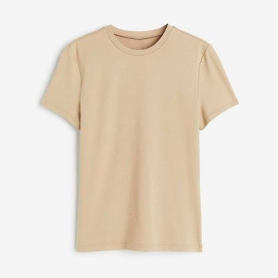 Womens Fitted Plain T-Shirt - Stretchable Cotton-Lycra Round Neck Tee for a Flattering Fit Manufacturers, Suppliers, Exporters in Delhi