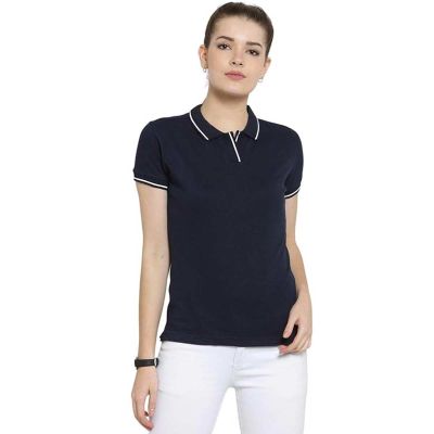 Womens Layered Design Corporate T-Shirt | Premium Cotton, Unique Look | Office & Event Wear Manufacturers, Suppliers, Exporters in Delhi