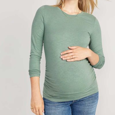 Womens Long Sleeve Maternity T-Shirt | Relaxed Fit, Soft Cotton | Perfect for Everyday Comfort & Layering Manufacturers, Suppliers, Exporters in Delhi