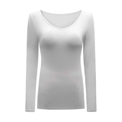 Womens Long Sleeve Plain T-Shirt - Soft Cotton Round Neck Tee for Layering in Cool Weather Manufacturers, Suppliers, Exporters in Delhi