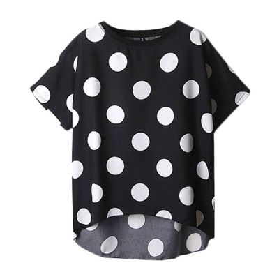 Womens Polka Dot Print T-Shirt | Regular Fit in Soft Cotton or Cotton-Blend | Perfect for Casual Wear & Day Outings Manufacturers, Suppliers, Exporters in Delhi