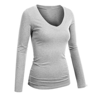 Womens Basic V Neck T Shirt Soft Cotton Casual Wear XS to XL Manufacturers, Suppliers, Exporters in Delhi