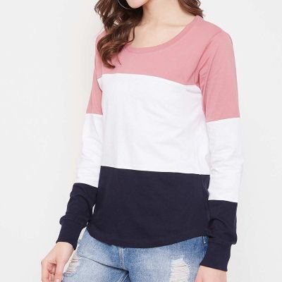 Womens Fitted Knitted T Shirt Slim Fit V Neck Casual Style XS to XL Manufacturers, Suppliers, Exporters in Delhi