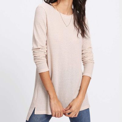 Womens Textured Knitted T Shirt Soft Cotton Casual Wear XS to XL Manufacturers, Suppliers, Exporters in Delhi